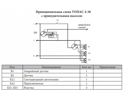 Монтажная схема Топас 20 Лонг Пр  